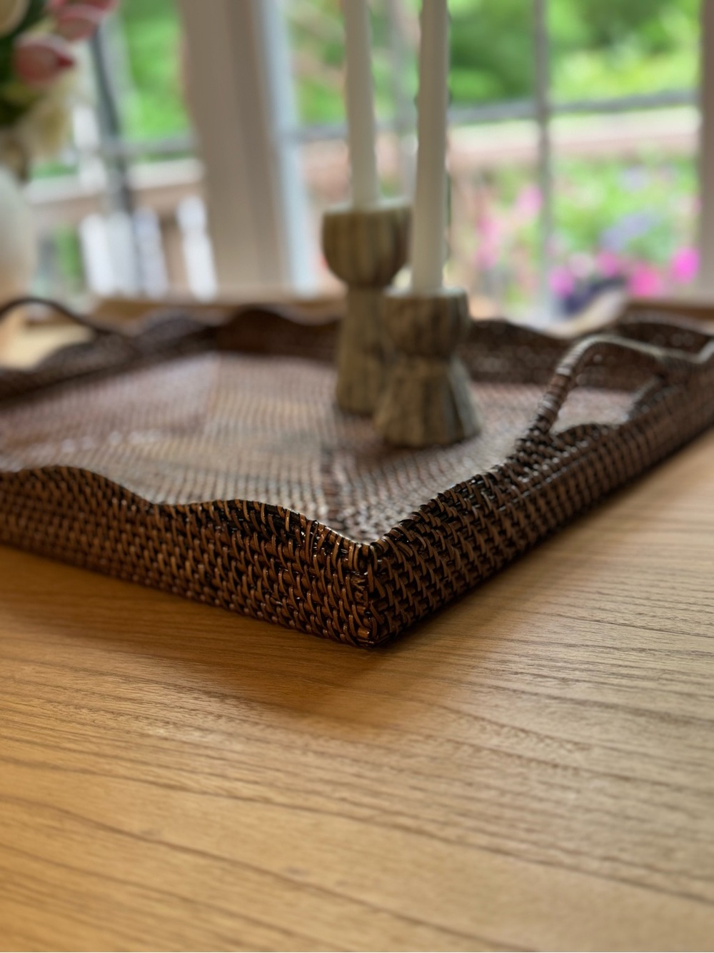 Scallop Rectangular Tray With Handles - Picture 11 of 14